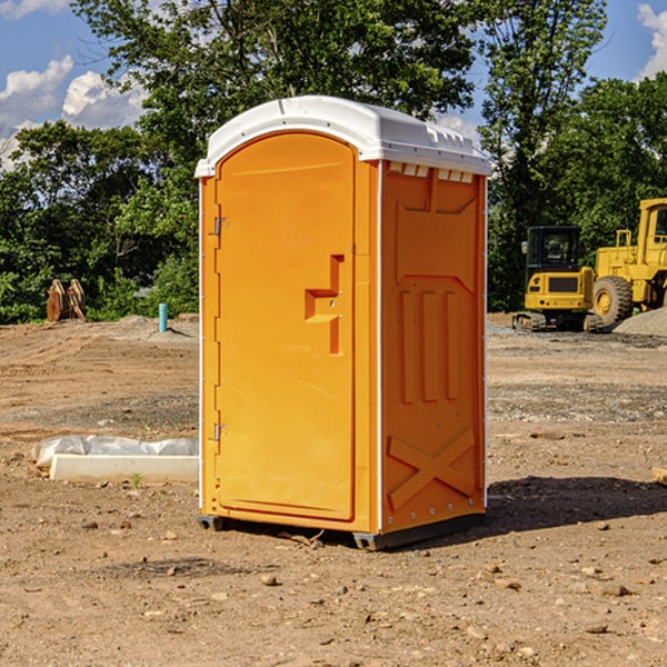 how often are the porta potties cleaned and serviced during a rental period in Bell Acres